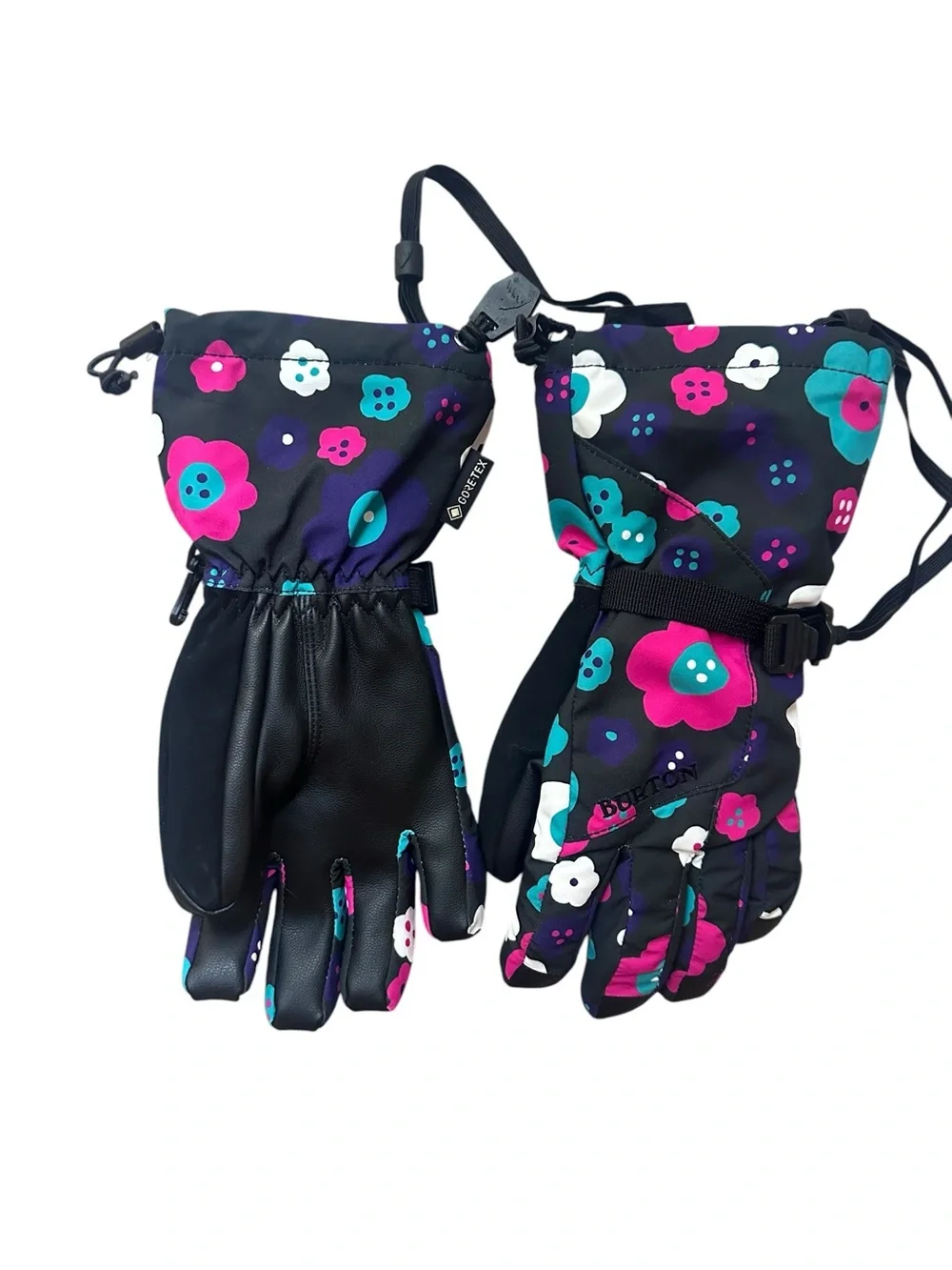Burton Floral Print Snow Gloves Youth Size Medium